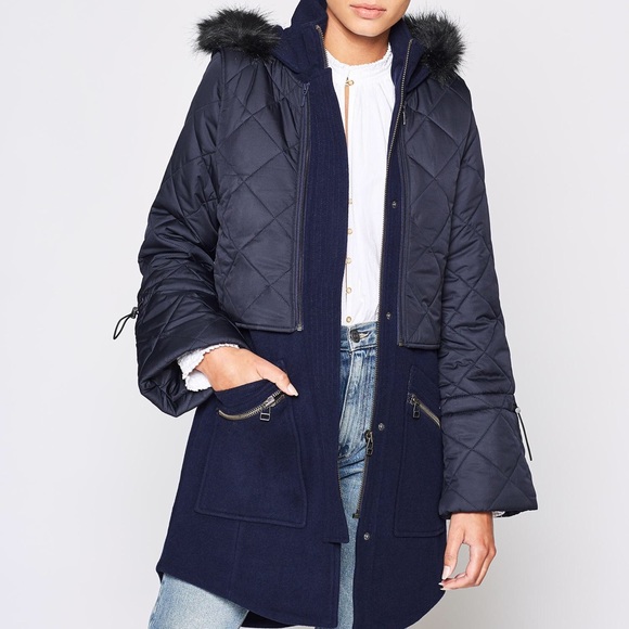 *Last Chance* Joie Hetal Layered Faux Fur Coat - Picture 2 of 6